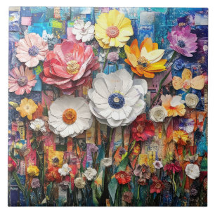 Abstrakte Keramik Fliese