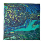 Abstrakte Keramik "Flow Lake" Fliese (Vorderseite)