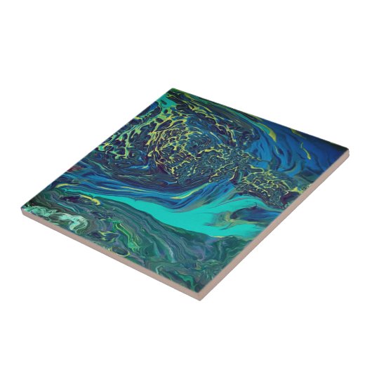 Abstrakte Keramik "Flow Lake" Fliese (Seite)