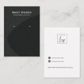 ABSTRAKTE KERAMIK GRAY BLACK STUD EARRING-ANZEIGE VISITENKARTE