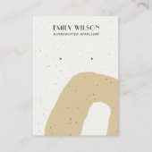 ABSTRAKTE KERAMIK OCHRE YELLOW STUD-EARRING-ANZEIG VISITENKARTE (Vorderseite)