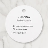 Abstrakte Keramik Ockergelbes, gesprenkeltes Logo Geschenkanhänger (Rückseite)