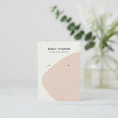 ABSTRAKTE KERAMIK PEACH WAVE STUD EARRING-ANZEIGE VISITENKARTE (Stehend Vorderseite)
