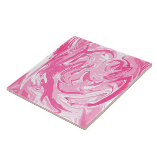 Abstrakte Keramik Pink Tile Fliese
