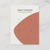 ABSTRAKTE KERAMIK RUST WAVE 2 STUD EARRING-ANZEIGE VISITENKARTE