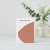 ABSTRAKTE KERAMIK RUST WAVE 2 STUD EARRING-ANZEIGE VISITENKARTE (Stehend Vorderseite)