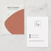 ABSTRAKTE KERAMIK RUST WAVE 2 STUD EARRING-ANZEIGE VISITENKARTE (Vorne/Hinten)