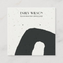 ABSTRAKTE KERAMIK SCHWARZ-WEISS STUD EARRING-ANZEI