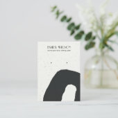 ABSTRAKTE KERAMIK SCHWARZ-WEISS STUD EARRING-ANZEI VISITENKARTE (Stehend Vorderseite)