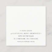 ABSTRAKTE KERAMIK TEXTURE CHIC BLACK RUST ANGEZEIG QUADRATISCHE VISITENKARTE (Rückseite)