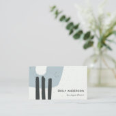 ABSTRAKTE KERAMIK TEXTURE MODERNE GRAUBLAU VISITENKARTE (Stehend Vorderseite)