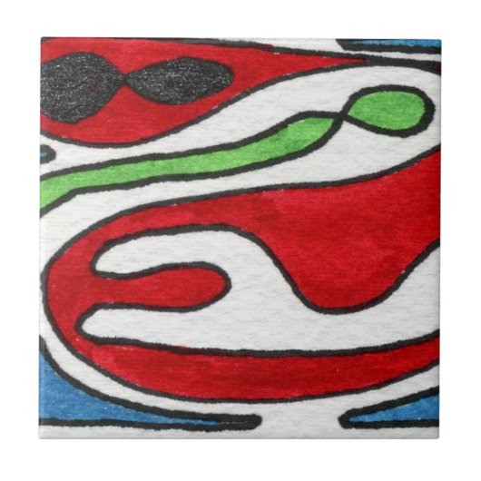 Abstrakte Keramik Tile Fliese (Vorderseite)
