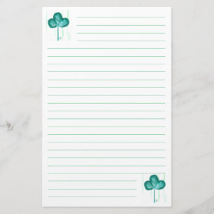 Abstrakte Kettentrocknung Kleeblatt Stationery Briefpapier