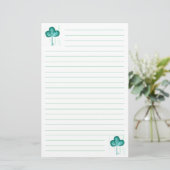 Abstrakte Kettentrocknung Kleeblatt Stationery Briefpapier (Stehend Vorderseite)