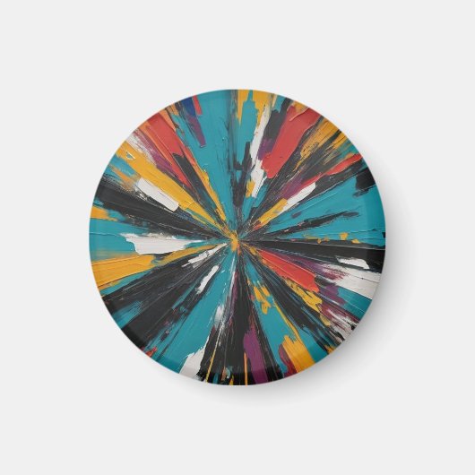Abstrakte KI-Kunstwerke Magnet (Vorne)