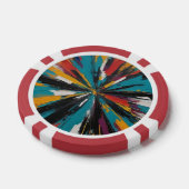 Abstrakte KI-Kunstwerke Pokerchips (Einzeln)