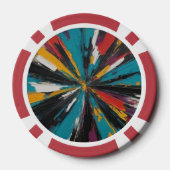 Abstrakte KI-Kunstwerke Pokerchips (Rückseite)