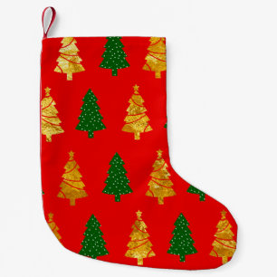 Abstrakte Kiefern mit Folientextur Nahtloses Weihn Kleiner Weihnachtsstrumpf
