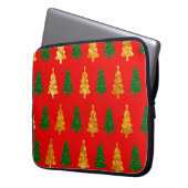 Abstrakte Kiefernbäume mit Foil Textur Nahtlose Ch Laptopschutzhülle (Vorderseite Links)