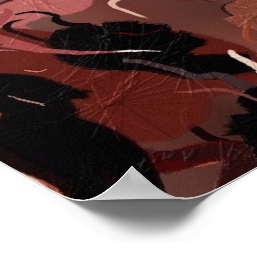 Abstrakte Kiefernnadeln Poster (Ecke)