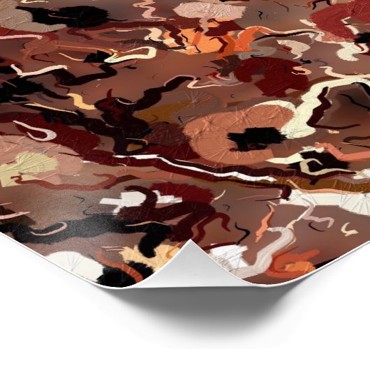 Abstrakte Kiefernnadeln Poster (Ecke)