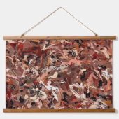 Abstrakte Kiefernnadeln Wandteppich Mit Holzrahmen (Vorne)