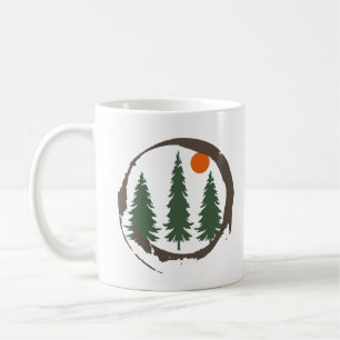 Abstrakte Kiefernwälder Kaffeetasse