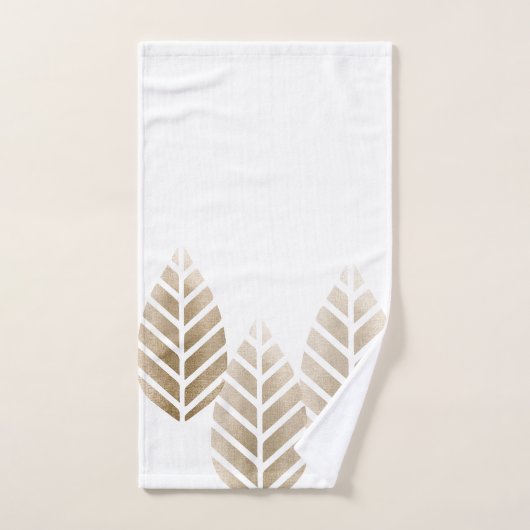 Abstrakte Kiefernzapfen aus Kupfer und Platin Badhandtuch Set (Handtuch)