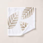 Abstrakte Kiefernzapfen aus Kupfer und Platin Badhandtuch Set (Waschlappen)