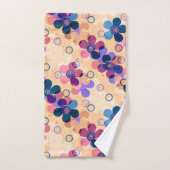 Abstrakte Kinder niedlich Cartoon Blume Blumenstra Badhandtuch Set (Handtuch)