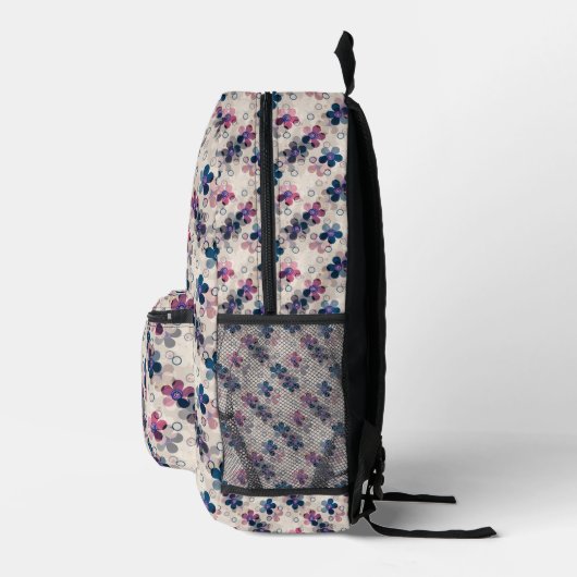 Abstrakte Kinder niedlich Cartoon Blume Blumenstra Bedruckter Rucksack (Rechts)