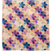 Abstrakte Kinder niedlich Cartoon Blume Blumenstra Duschvorhang (Vorderseite)