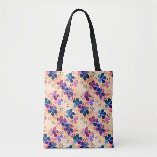 Abstrakte Kinder niedlich Cartoon Blume Blumenstra Tasche (Vorderseite)