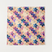 Abstrakte Kinder niedlich Cartoon Blume Blumenstra Wandteppich (Vorderseite)