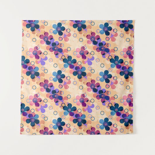 Abstrakte Kinder niedlich Cartoon Blume Blumenstra Wandteppich (Vorderseite)