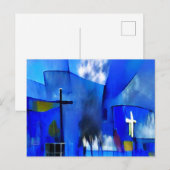 Abstrakte Kirche Postkarte (Vorne/Hinten)