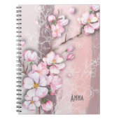 Abstrakte Kirschblüten Sprial-Notebook Notizblock (Vorderseite)
