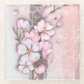 Abstrakte Kirschblüten Untersetzer (Vorderseite)