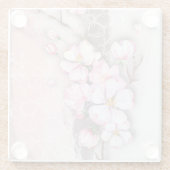 Abstrakte Kirschblüten Untersetzer (Rückseite)