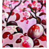 Abstrakte Kirschen Duschvorhang (Vorderseite)