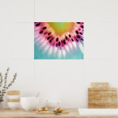 Abstrakte Kiwi-Fruchtsamen Poster (Küche)