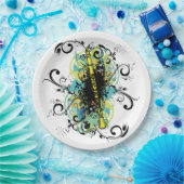 Abstrakte Klarinettenmusikmesse Pappteller (Party)