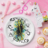 Abstrakte Klarinettenmusikmesse Pappteller (Party)