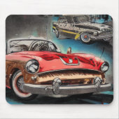 Abstrakte Klassik Cars Mouse Pad der 50er Jahre Mousepad (Vorne)