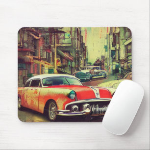 Abstrakte Klassik Cars Mouse Pad der 50er Jahre Mousepad