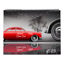 Abstrakte klassische Autos der 50er Jahre Kalender