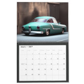 Abstrakte klassische Autos der 50er Jahre Kalender (Mär 2027)
