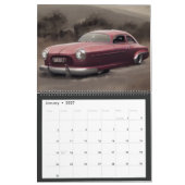 Abstrakte klassische Autos der 50er Jahre Kalender (Jan 2027)