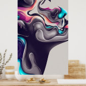 Abstrakte klassische Kunstform Poster (Küche)