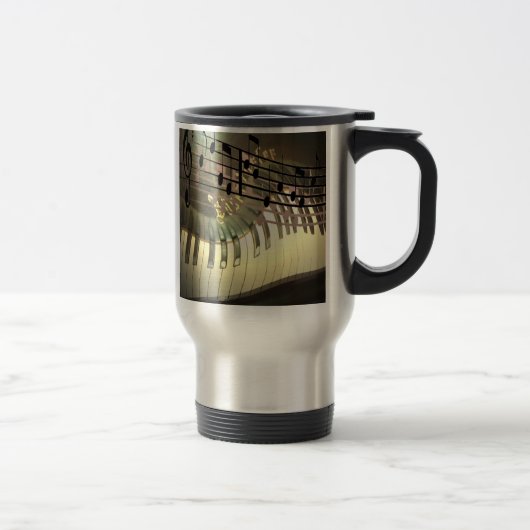 Abstrakte Klavier-Tasse Reisebecher (Rechts)